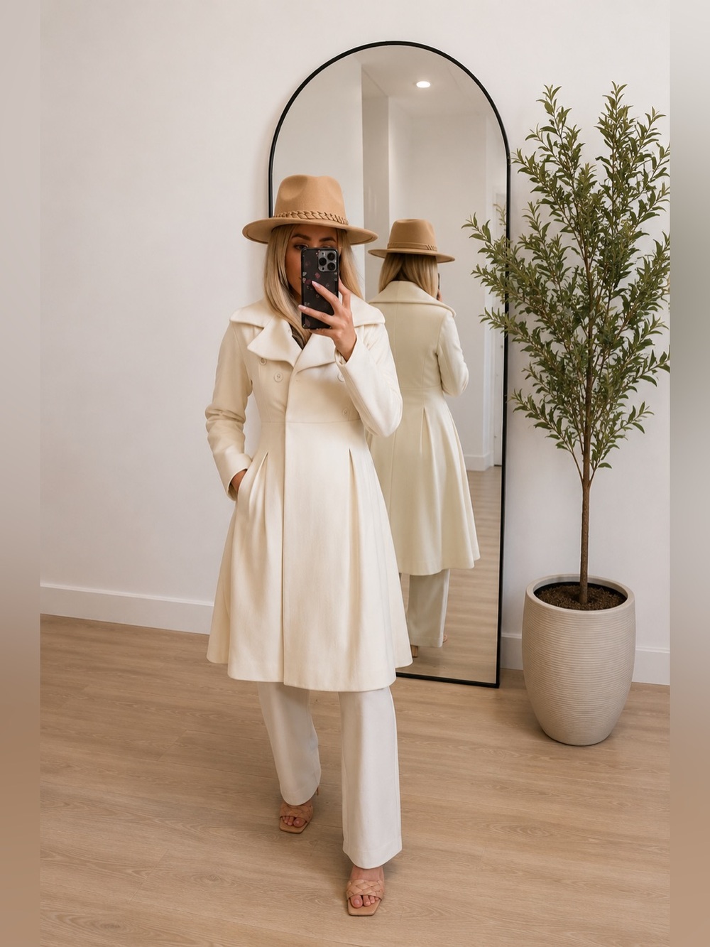 Nine West Cream Pea Coat Like NEW - Picture 2 of 9